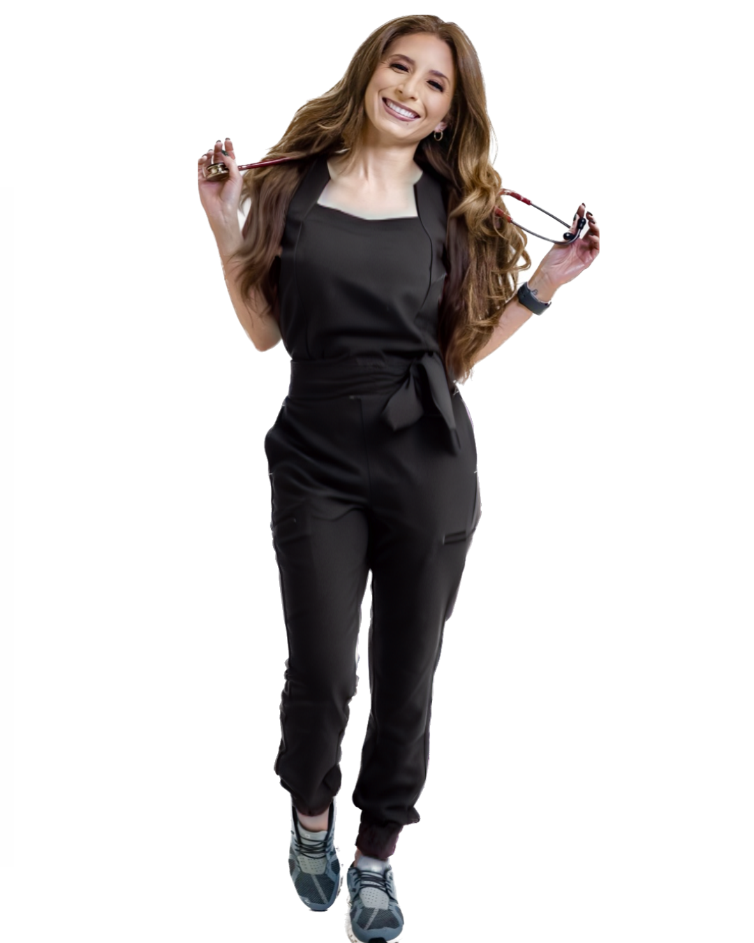 Queen Anne Scrub Top - Black | Ardor Scrubs