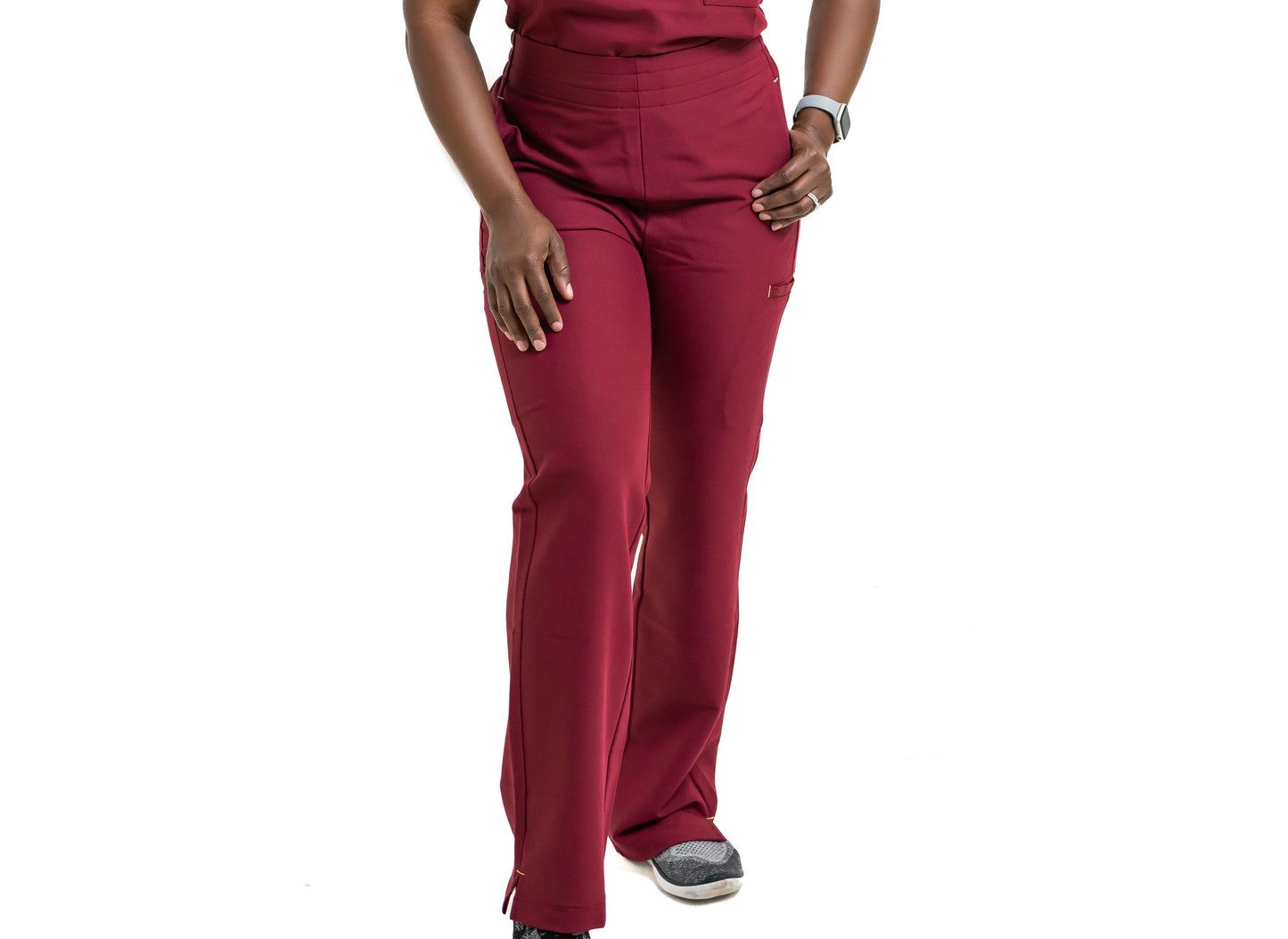 Women's burgundy scrub bottoms